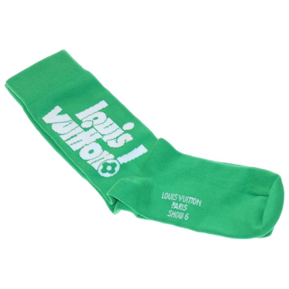LOUIS VUITTON ルイヴィトン ロゴデザイン ショセット ソックス 靴下 グリーン MP 3136