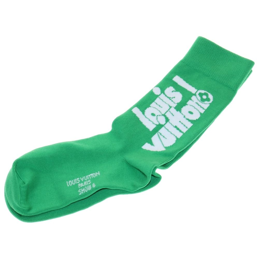 LOUIS VUITTON ルイヴィトン ロゴデザイン ショセット ソックス 靴下 グリーン MP3136