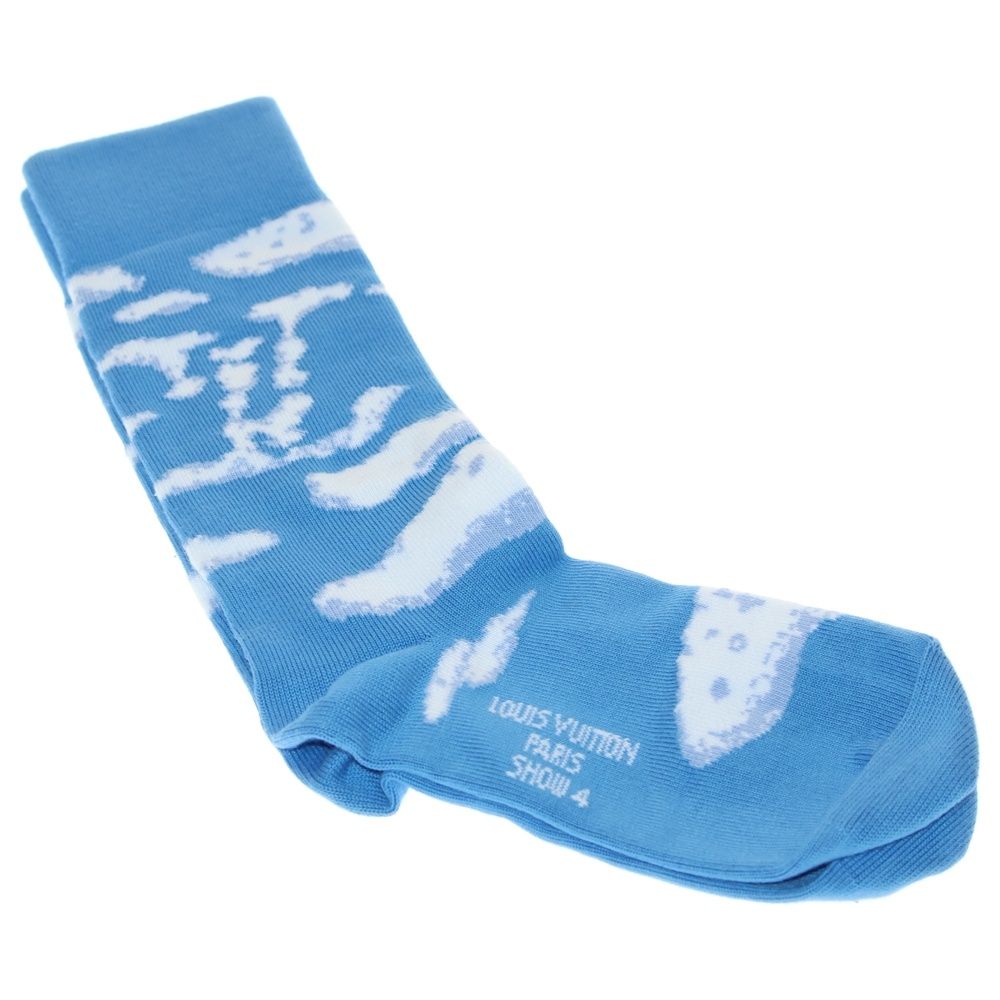 LOUIS VUITTON ルイヴィトン クラウドロゴ ショセット ソックス 靴下 ブルー MP 3136