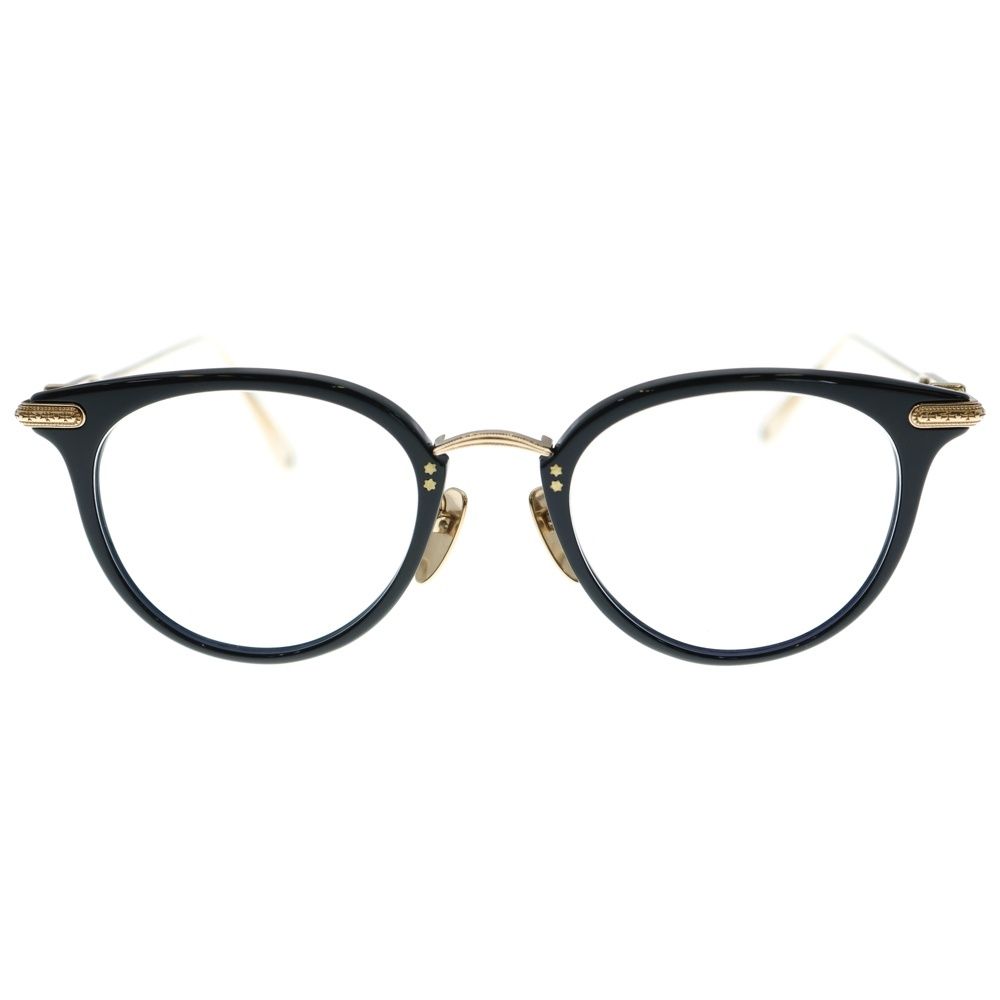 CHROME HEARTS クロムハーツ JACK ON クロステンプル ウェリントンアイウェア 眼鏡 ブラック ゴールド