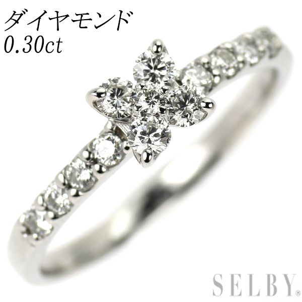 Pt900 ダイヤモンド リング 0.30ct フラワー - メルカリ