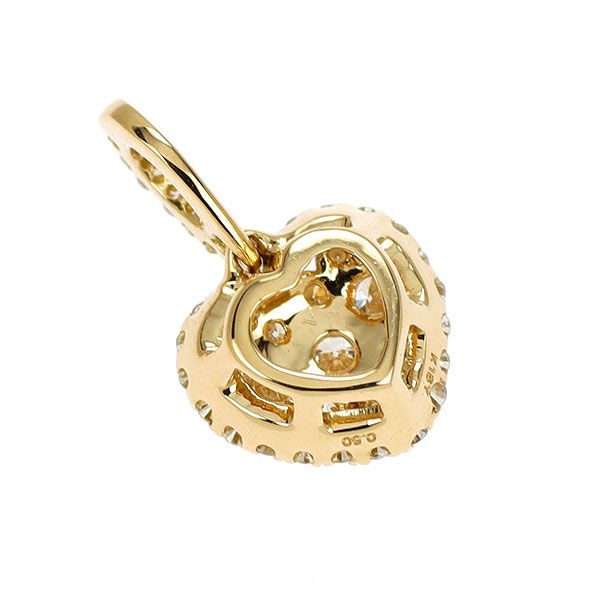 K18YG ダイヤモンド ペンダントトップ 0.50ct ハート