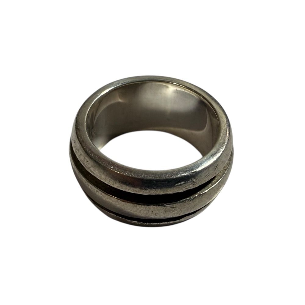 美品] 15号 ティファニー グルーヴドダブルライン リング シルバー925