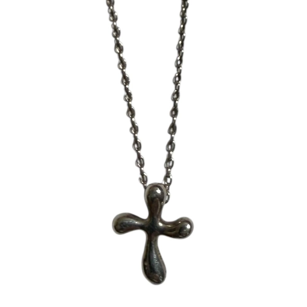 TIFFANY-Co. ティファニー エルサペレッティ スモールクロス ネックレス 925 シルバー レディース 古着