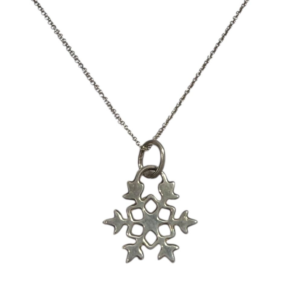 Tiffany Co ティファニー 雪の結晶 スノーフレーク ネックレス 925 シルバー レディース 古着