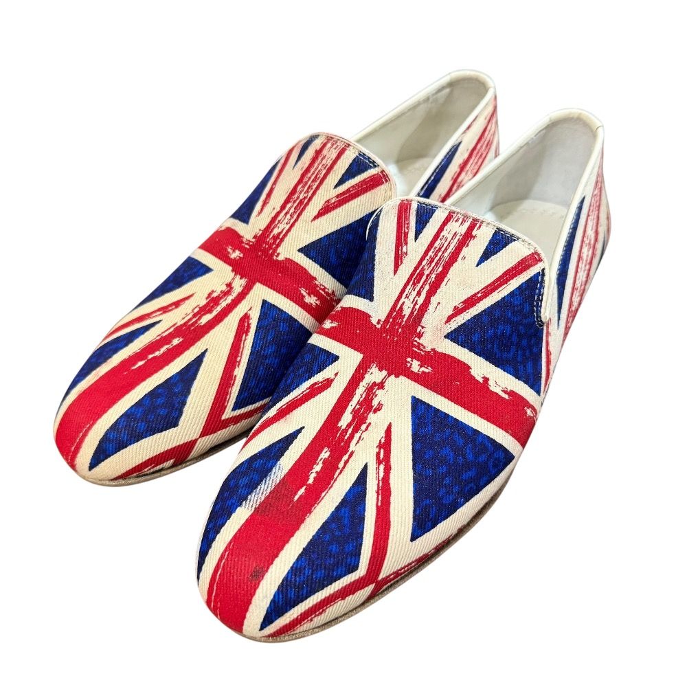 JIMMY CHOO ジミーチュウ ユニオンジャック オペラシューズ サイズ39 26cm ブルー×レッド メンズ レディース 古着