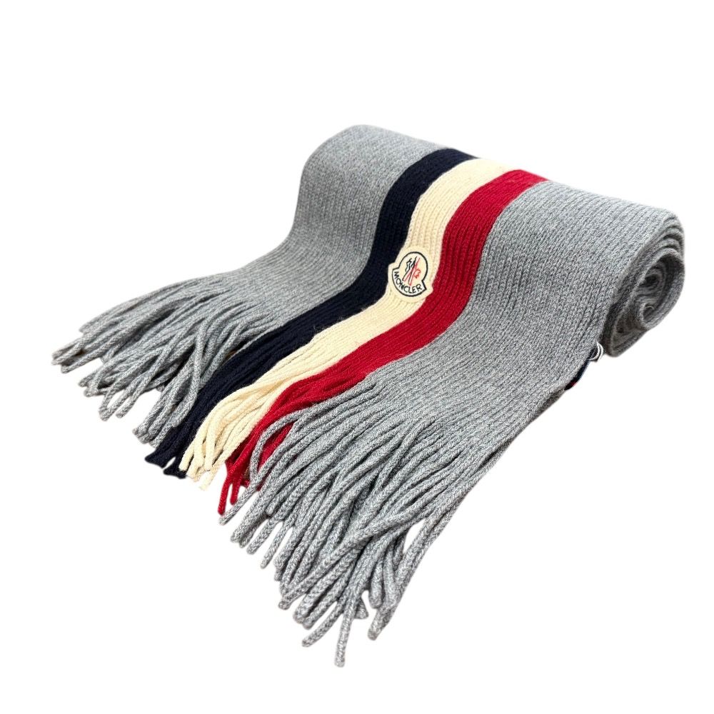 MONCLER モンクレール SCIARPA マフラー グレー メンズ 古着