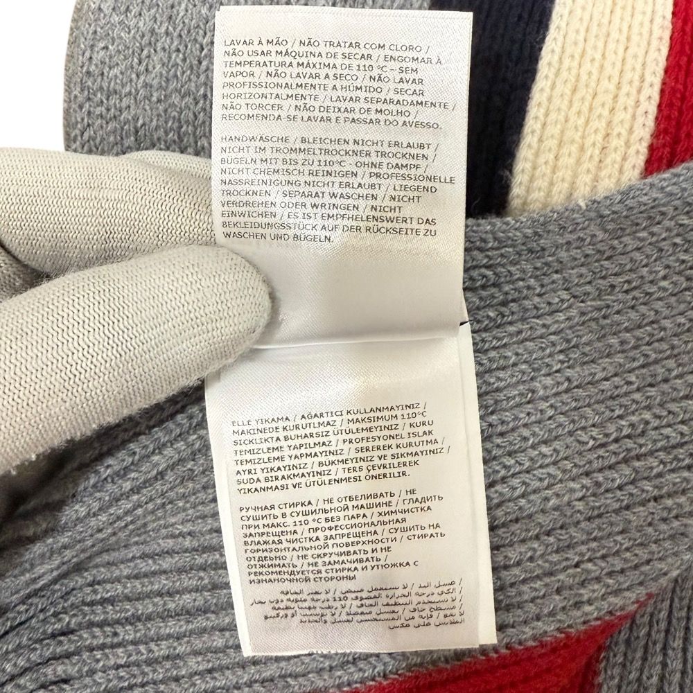 美品 MONCLER モンクレール SCIARPA マフラー グレー メンズ