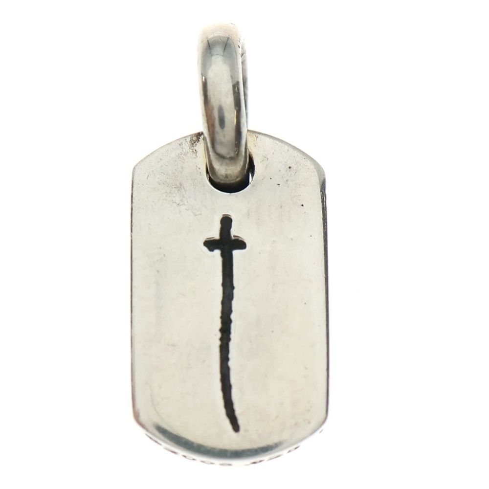 CHROME HEARTS クロムハーツ D T TNY RS CRS タイニードッグタグRSクロス チャーム ネックレストップ シルバー
