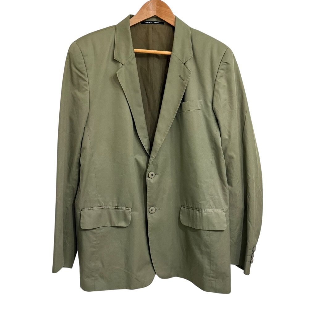 agnes b. アニエスベー フランス製 テーラードジャケット スラックスパンツ セットアップ スーツ サイズ52 40 カーキ メンズ 古着
