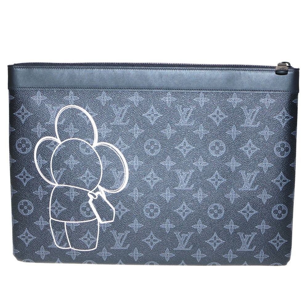 LOUIS VUITTON ルイヴィトン モノグラムエクリプスヴィヴィエンヌ ポシェットアポロ セカンドバッグ クラッチバッグ ブラック シルバー金具 PVC M62904