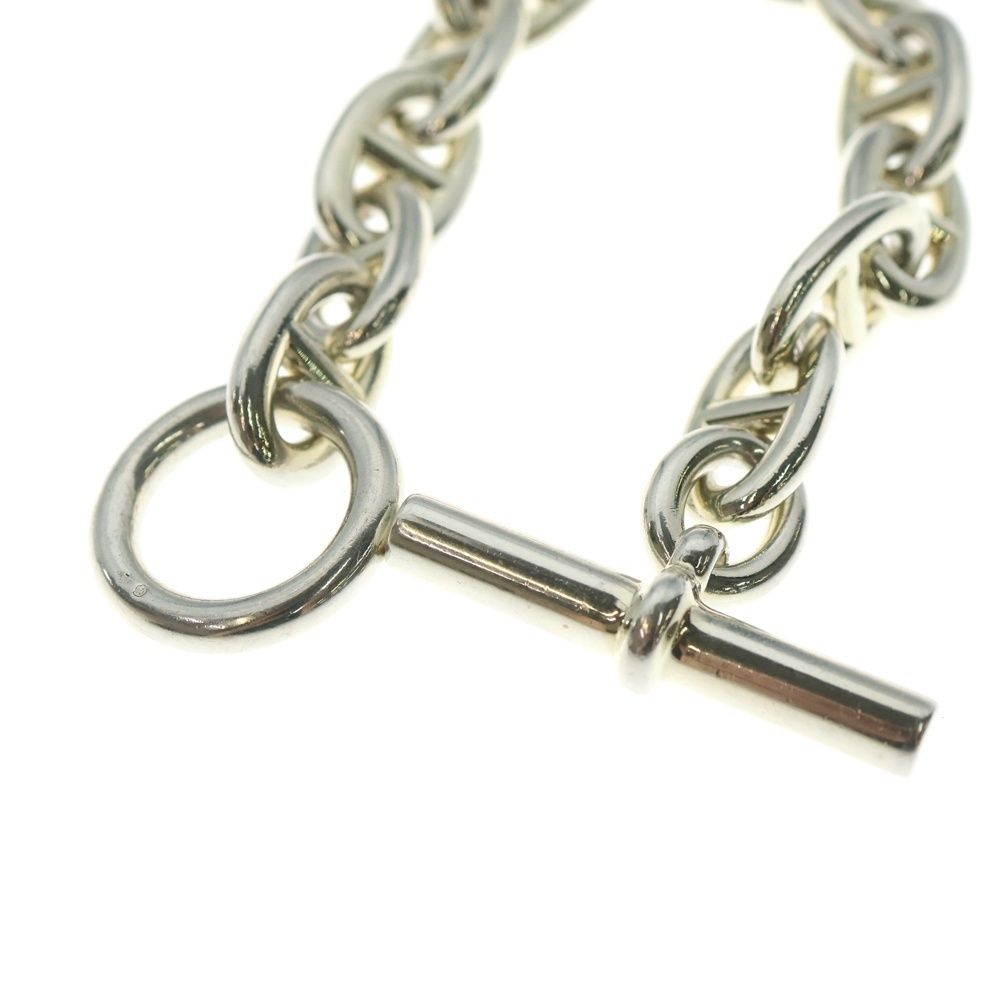最短翌日お届け。 HERMES エルメス Chaine d Ancre TGM シェーヌダンクル 12コマ チェーンブレスレット シルバー
