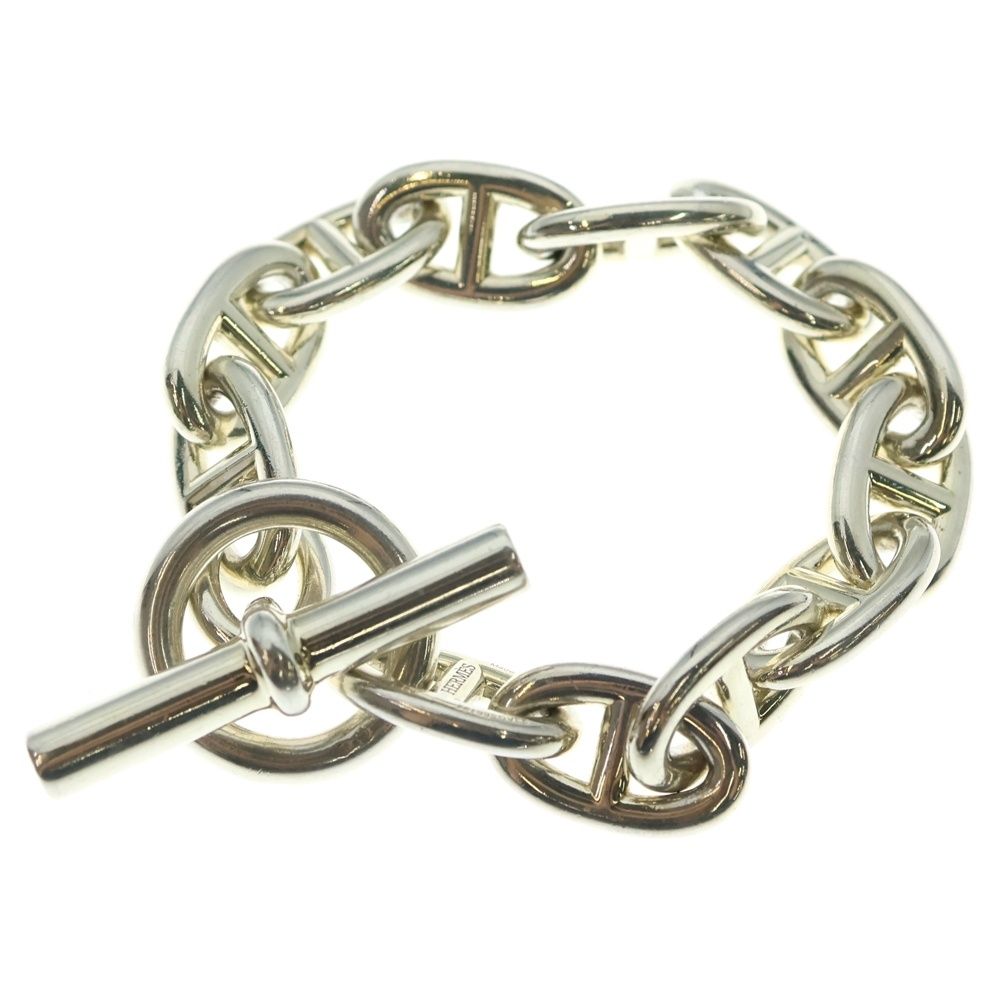 HERMES エルメス Chaine d Ancre TGM シェーヌダンクル 12コマ チェーンブレスレット シルバー