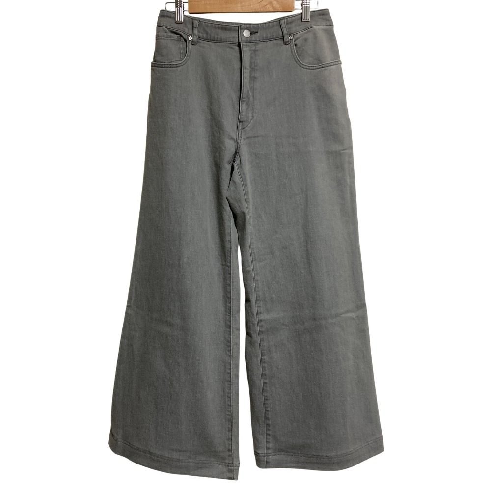 INGEBORG インゲボルグ ストレッチ デニムワイドパンツ サイズ4 グレー レディース 古着