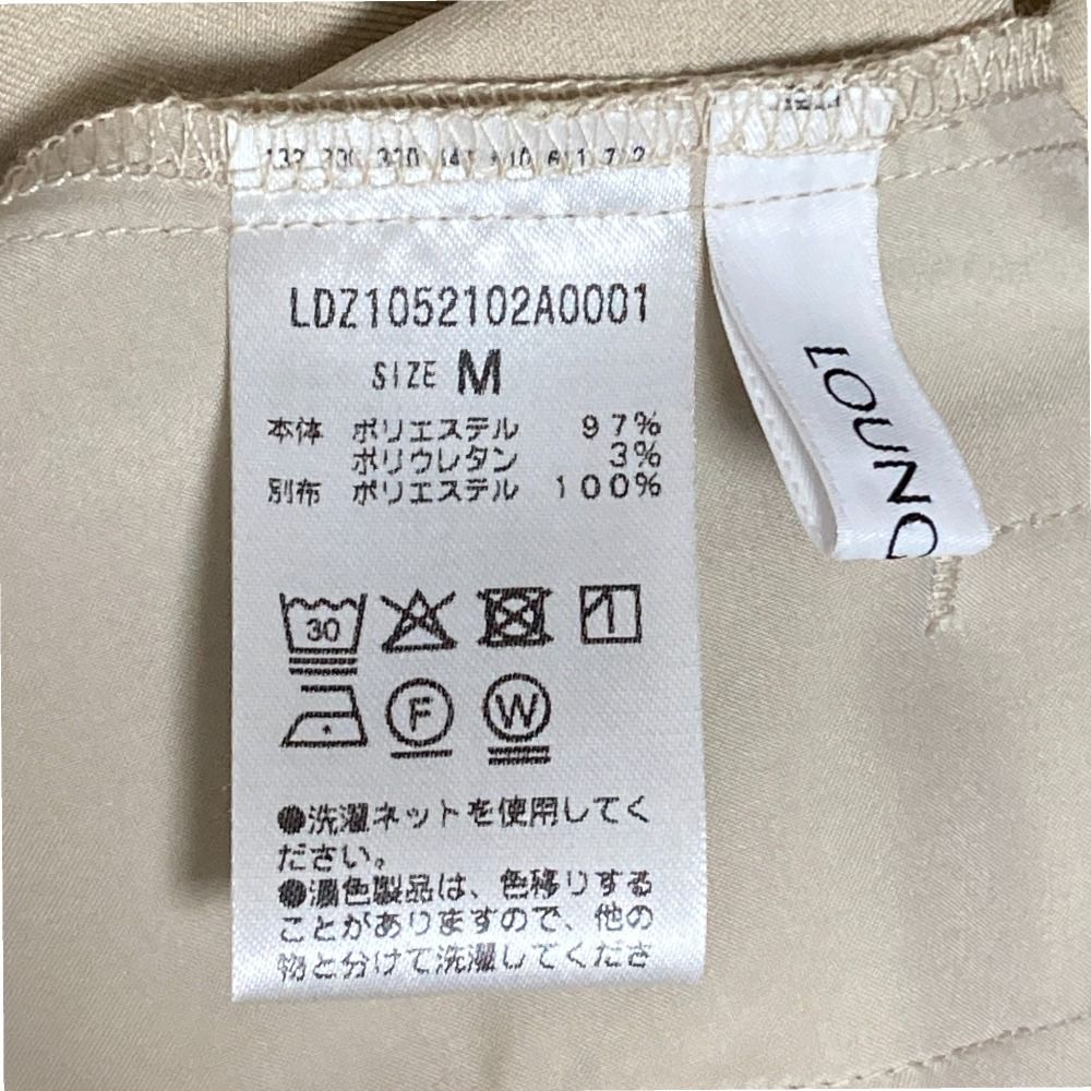 25AW LOUNGEDRESS ラウンジドレス 3タックワイドパンツ スラックス LDZ1052102A0001 サイズM ライトベージュ レディース 古着 DECORATOM_COM_BR