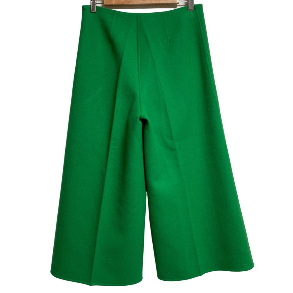 BLAMINK ブラミンク ウール ワイドパンツ スラックス サイズ38 グリーン レディース 古着