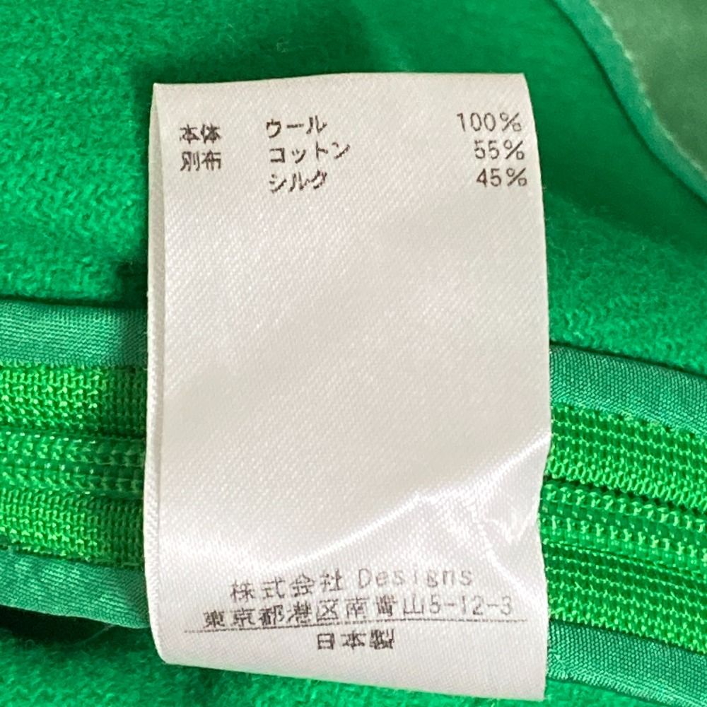 BLAMINK ブラミンク ウール ワイドパンツ スラックス サイズ38 グリーン レディース 古着 DECORATOM_COM_BR