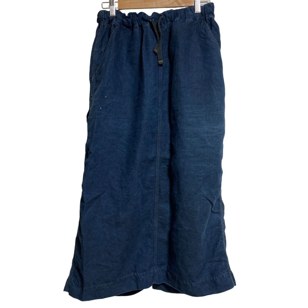 45R フォーティーファイブアール リネンデニム イージー ロングスカート 5034037 サイズ2 インディゴ レディース 古着