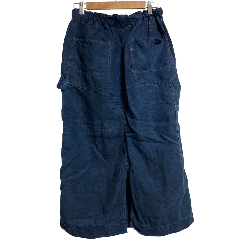 45R フォーティーファイブアール リネンデニム イージー ロングスカート 5034037 サイズ2 インディゴ レディース 古着