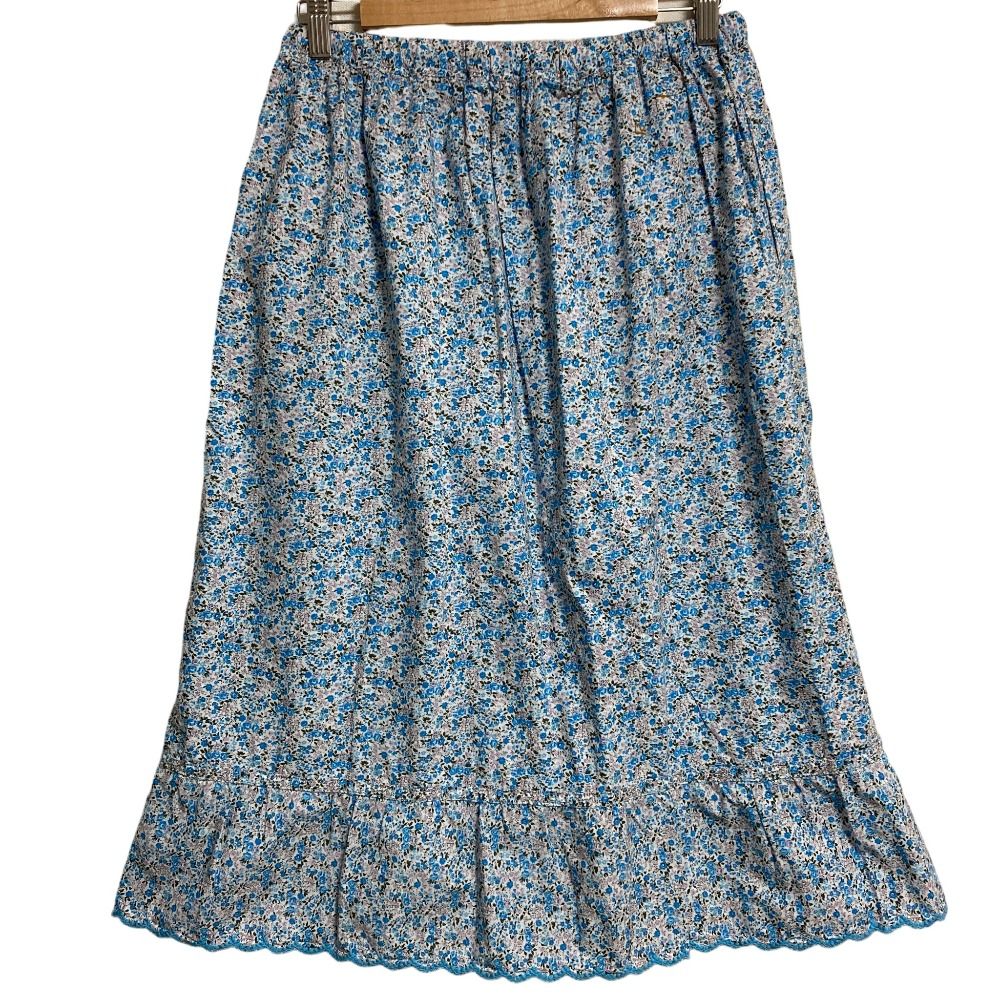 45R フォーティーファイブアール タペットのお花柄ぺチスカート 70440061 ブルー系 レディース 古着