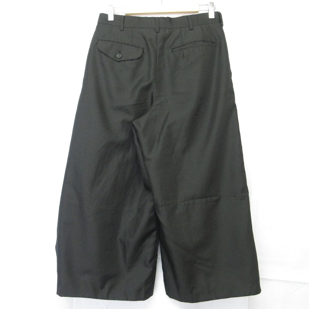 24SS COMME des GARCONS COMME des GARCONS コムコム コムデギャルソン デザイン タック ワイドパンツ RM-P008 Sサイズ ブラック レディース 古着