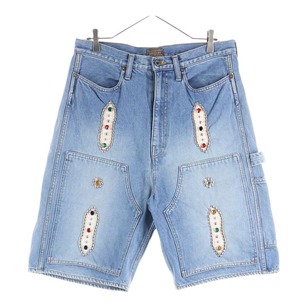KAPITAL キャピタル 24 SS 14 oz DENIM SHORTS STUDS REMAKE スタッズ付き リメイクデニムショーツ インディゴ EK 1626 SP