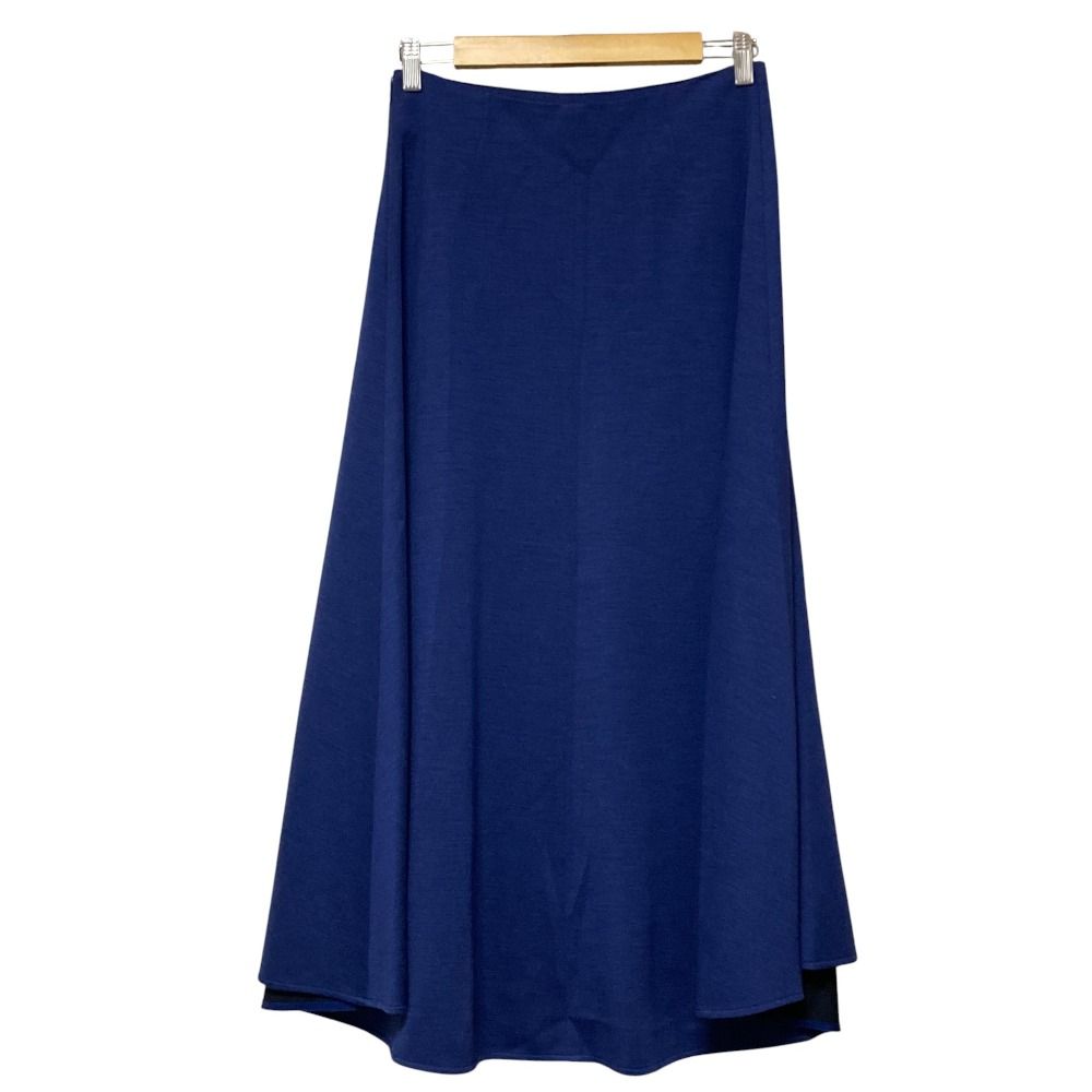 W*7様 エブール ebure ネイビー ロングフレアスカート 美品 38 W*7
