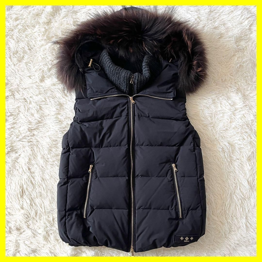 TATRAS ダウン ベスト サイズ2 サボナローラ ラクーン ファー