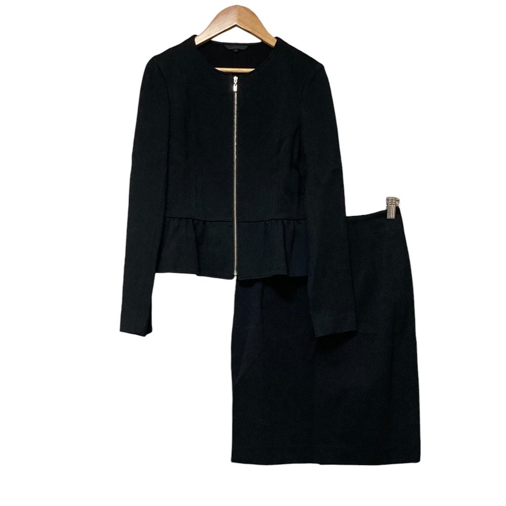 美品 ANAYI アナイ ノーカラー ペプラムジャケット ひざ丈 美品 ANAYI アナイ ノーカラー ペプラムジャケット ひざ丈