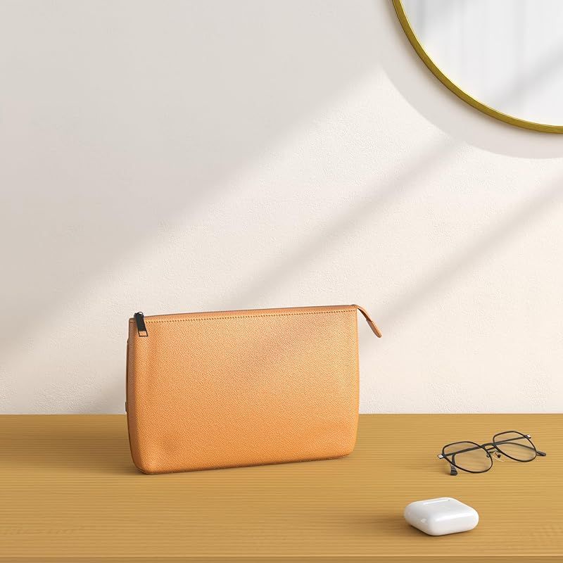 ムラ サコッシュ ショルダーバッグ メンズ 本革 スキミング防止 薄型 ブラウン