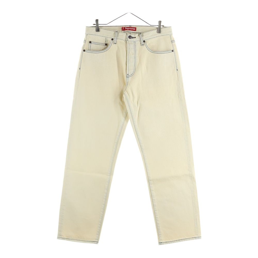 SUPREME シュプリーム 25SS Regular Jean レギュラー ブリーチ ジーンズ デニムパンツ アイボリー