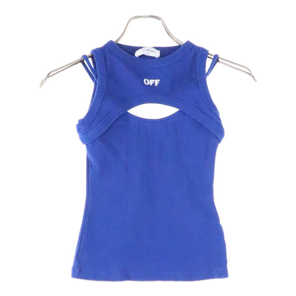 OFF-WHITE オフホワイト SLEEVELESS TOP WITH PRINT OWAD237F23JER001 スリーブレストップ ノースリーブ カットソー ブルー