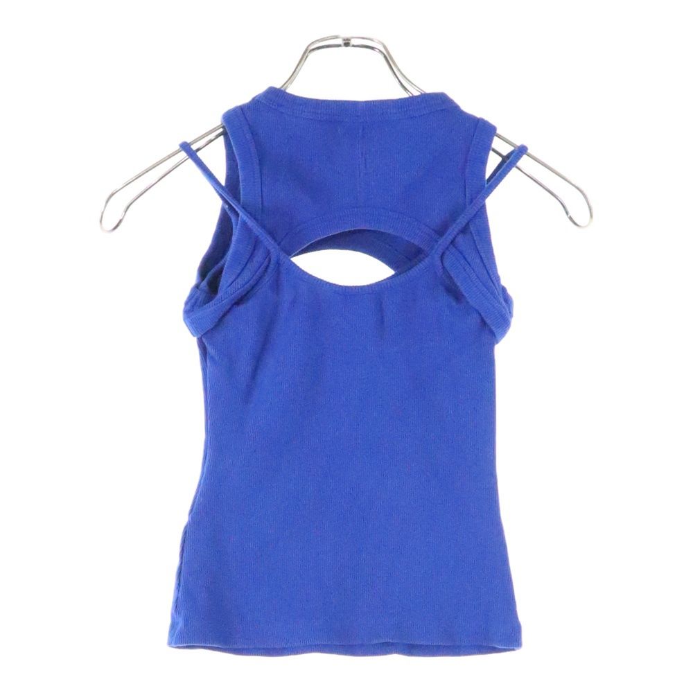 OFF-WHITE オフホワイト TOP WITH PRINT スリーブレストップ ノースリーブ カットソー ブルー