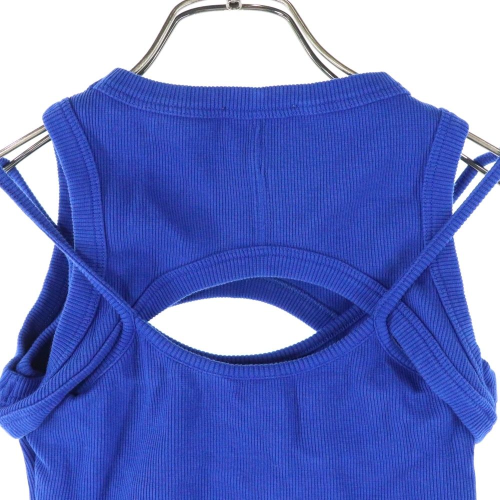 OFF-WHITE オフホワイト TOP WITH PRINT スリーブレストップ ノースリーブ カットソー ブルー