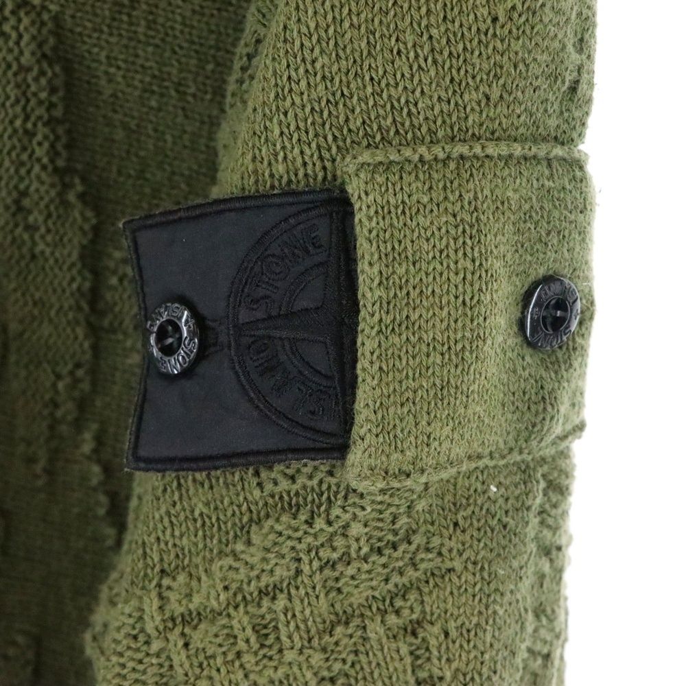 STONE ISLAND (ストーンアイランド) 袖ロゴワッペン付 ニット ジップ
