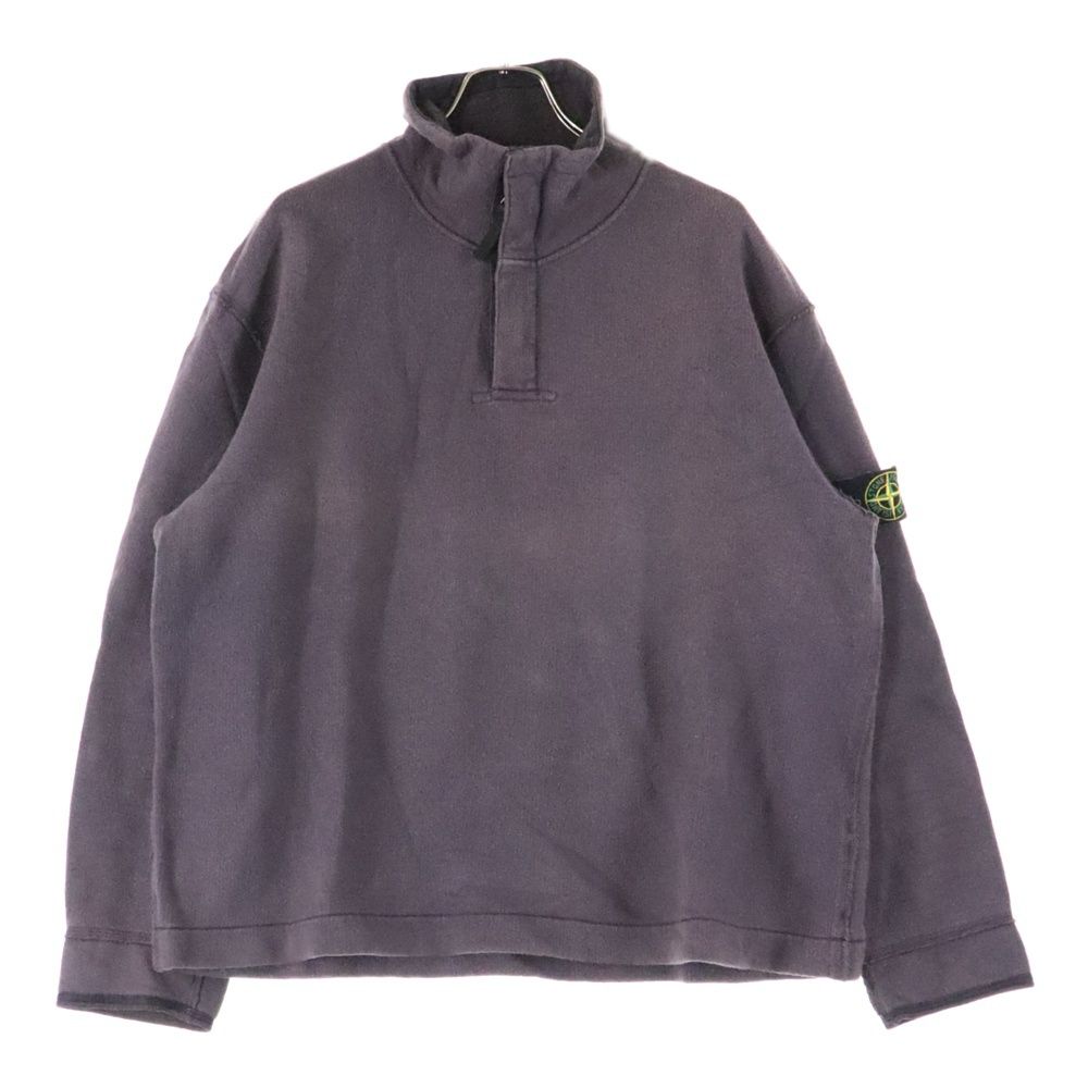 美品　stone  ハーフジップスウェット STONE ISLAND (ストーンアイランド) 袖ロゴワッペン付き