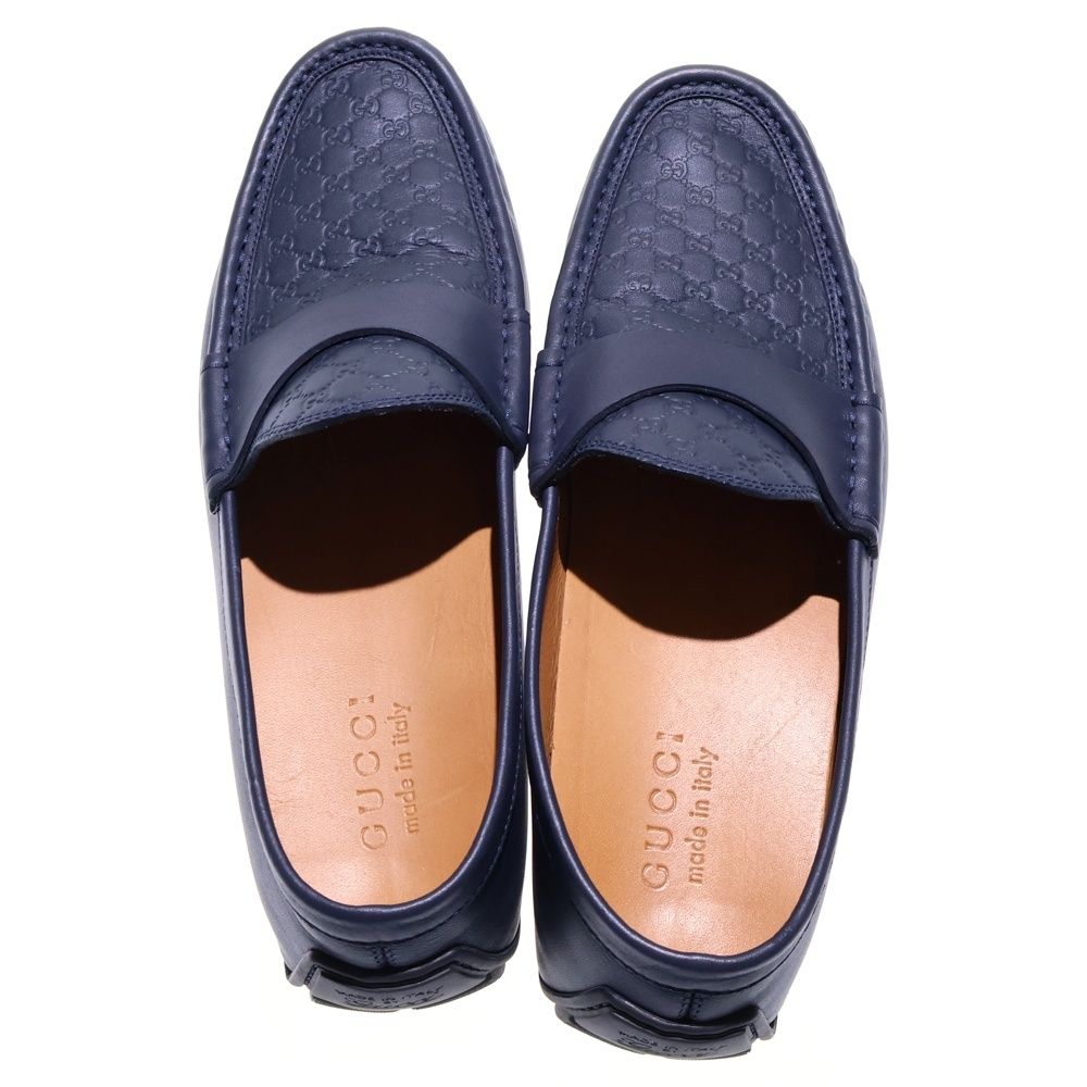 GUCCI (グッチ) マイクログッチシマ エンボスレザー ローカット