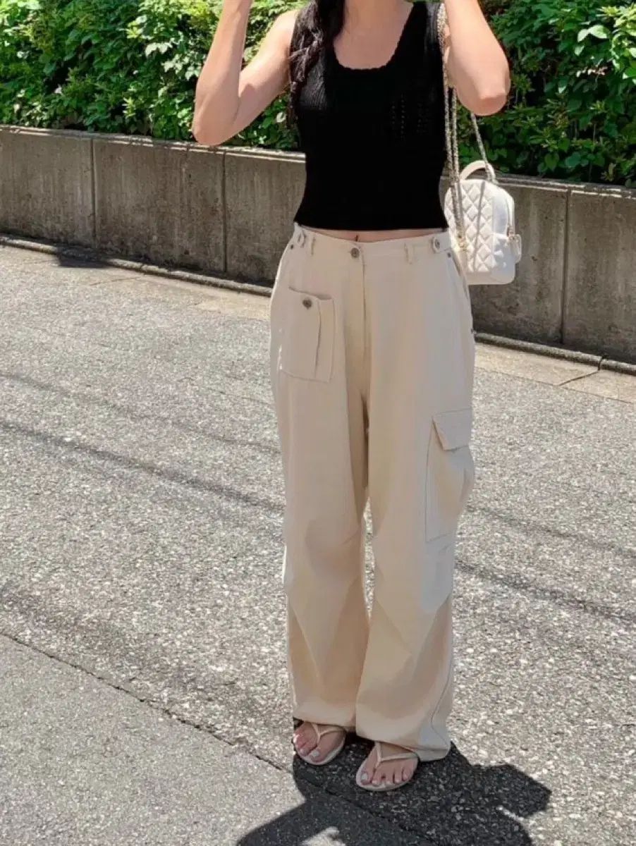 ベルニ サンドカーゴ パンツ ベージュ 25ver xs-s