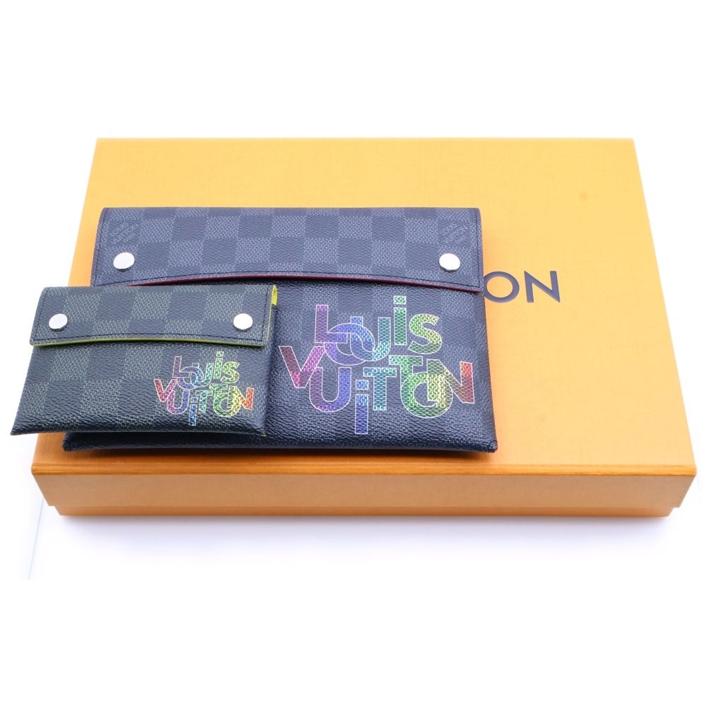 LOUIS VUITTON (ルイヴィトン) トリプルポーチ ダミエ グラフィット  
