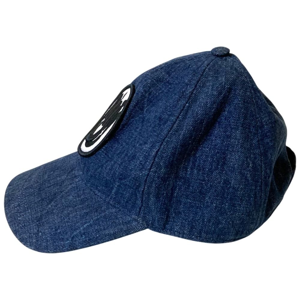 miumiu ミュウミュウ ロゴワッペン デニム ベースボール キャップ Sサイズ インディゴ レディース 古着