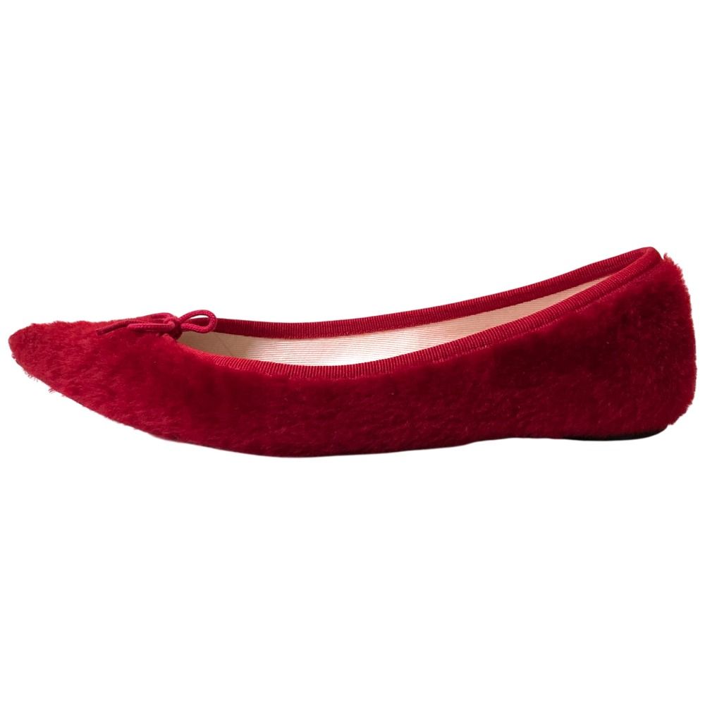  repetto レペット ボア バレエシューズ フラットシューズ サイズ38 約24 cm相当 レッド レディース 古着 その他 靴