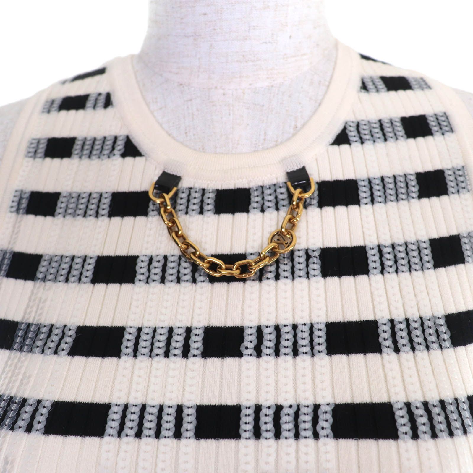 スパンコール装飾 クロップド丈