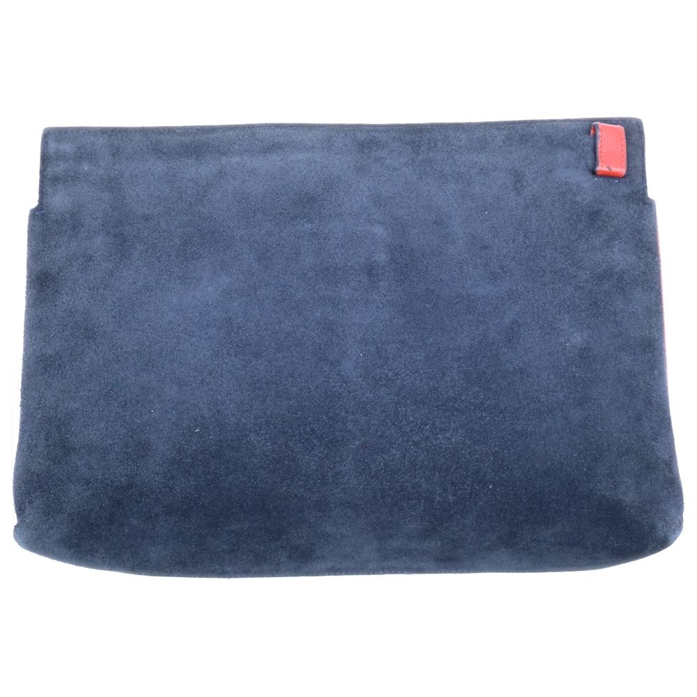 LOEWE ロエベ アナグラム レザー クラッチバッグ ブラック