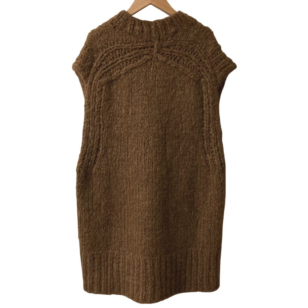 BLAMINK ブラミンク F CA HAND CN NSL カシミヤ100％ ノースリーブ ハンドニット セーター サイズ38 ブラウン レディース 古着