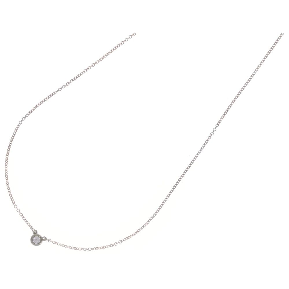 TIFFANY - Co. ティファニー バイザヤード 1P ダイヤ付チェーンペンダントネックレス シルバー