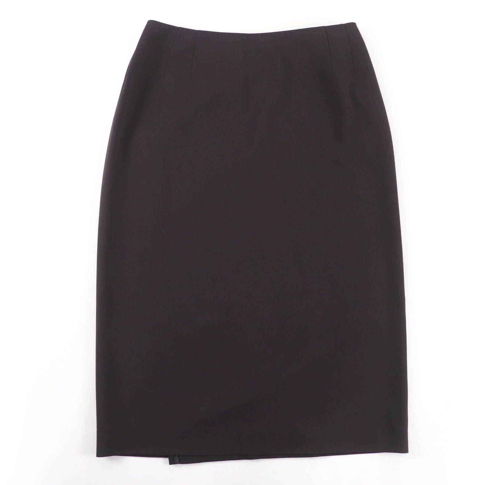 HERMES エルメス ヴィンテージ ウール100％ マルジェラ期 タイトスカート ダークブラウン 38 フランス製 レディース