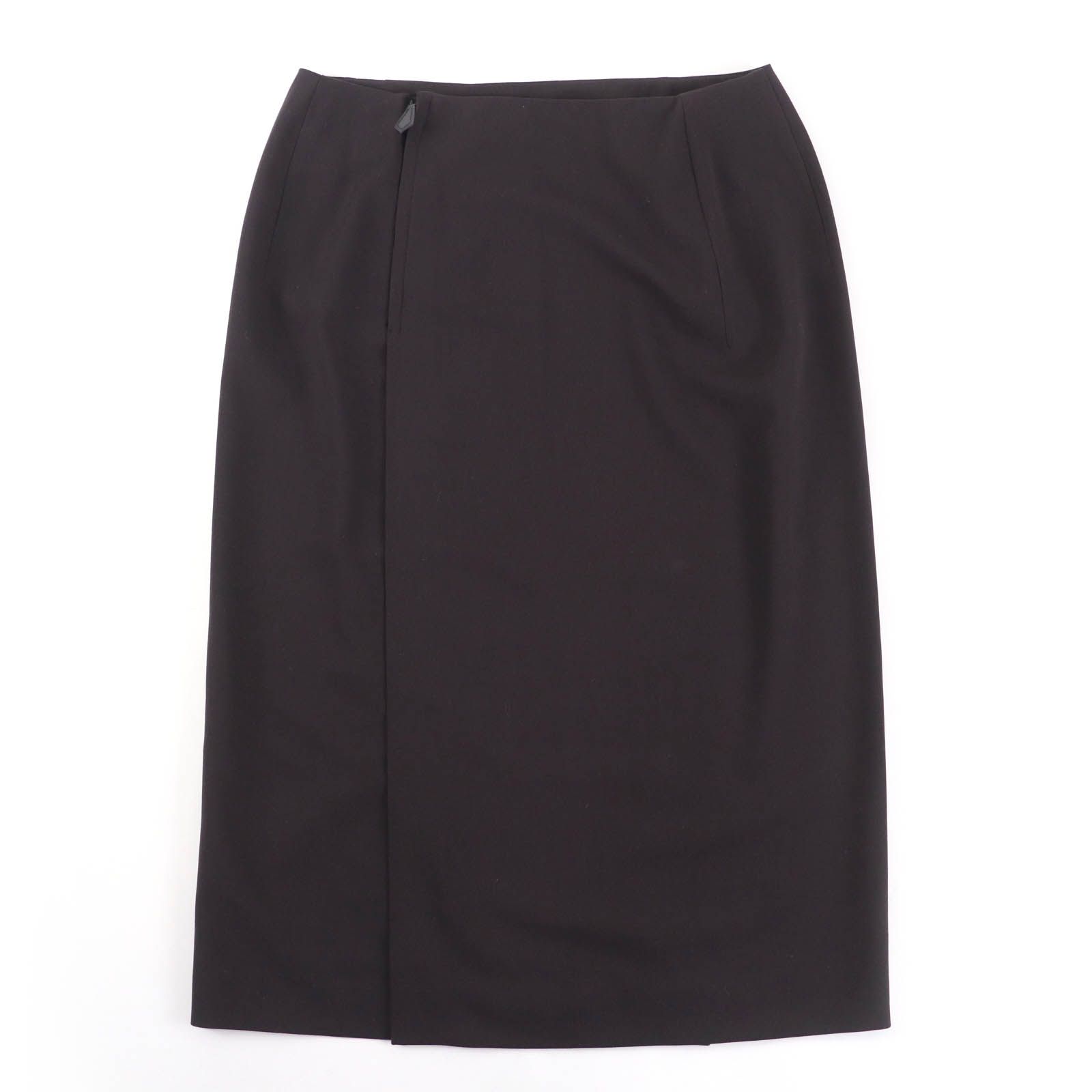 HERMES エルメス ヴィンテージ ウール100％ マルジェラ期 タイトスカート ダークブラウン 38 フランス製 レディース