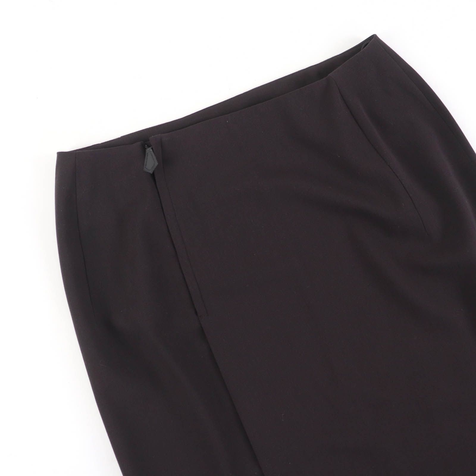 HERMES エルメス ヴィンテージ ウール100％ マルジェラ期 タイトスカート ダークブラウン 38 フランス製 レディース GULLKHAN_COM