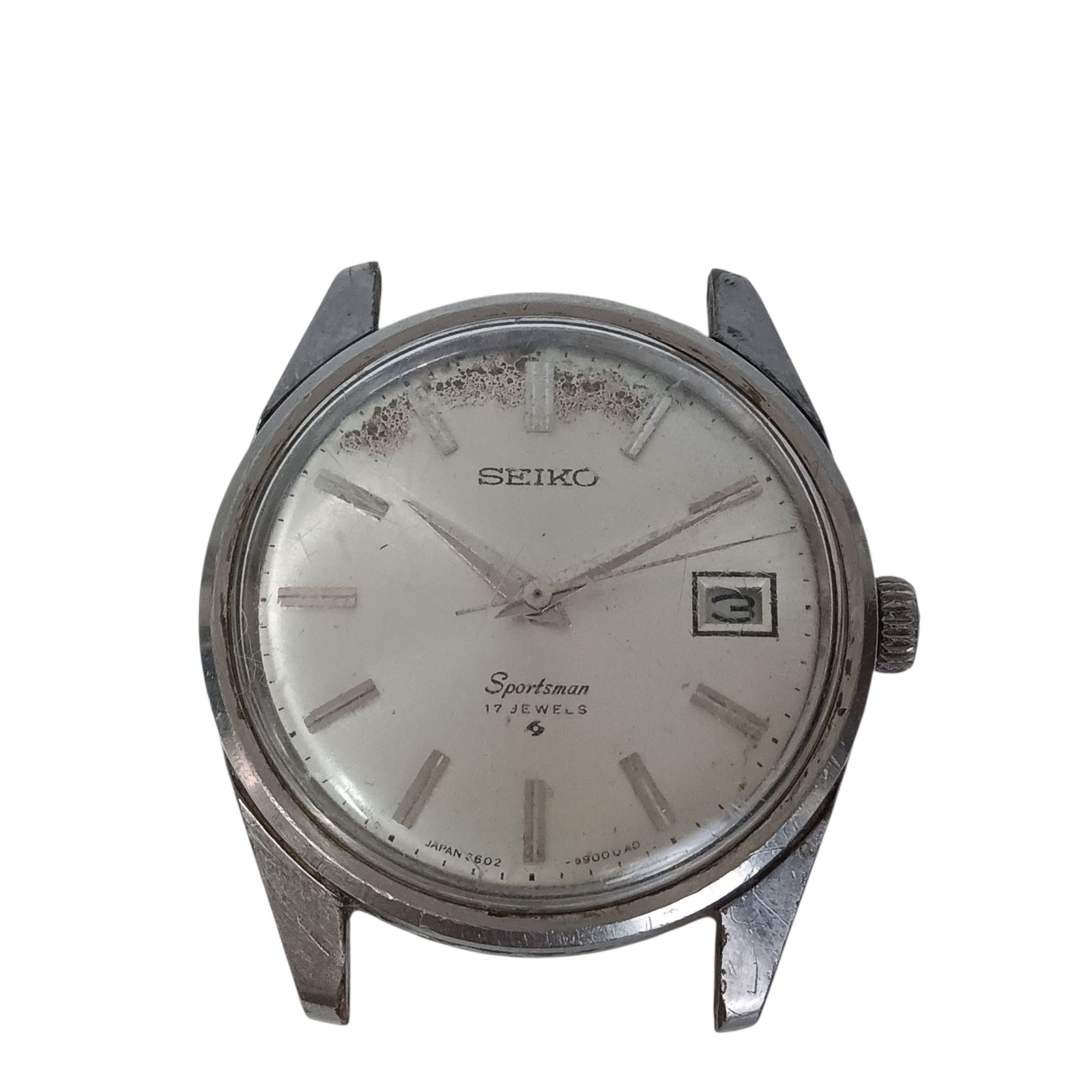 稼働 1103-3 SEIKO Sportsman セイコー スポーツマン 6602-9982 メンズ腕時計 手巻き フェイスのみ デイト