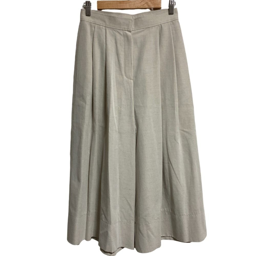 LANVIN COLLECTION ランバン クロップドフ ツイルパンツ 2465401 サイズ38 ライトベージュ レディース 古着